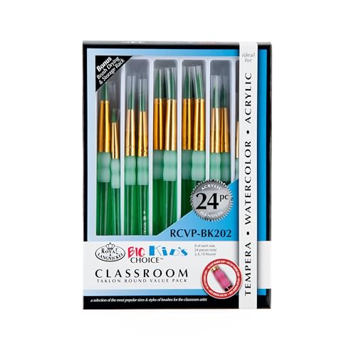 Brushes Paint Big Kids Choice Round Value Set of 24