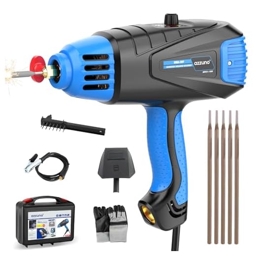 AZZUNO Handheld Welding Machine ARC Welder Kit Portable MMA Welding Machine 110V Voltage IGBT Digital Stick Welder with Toolbox,Folding Welding Helmet,Welding Brush,Welding Gloves,Welding Rod