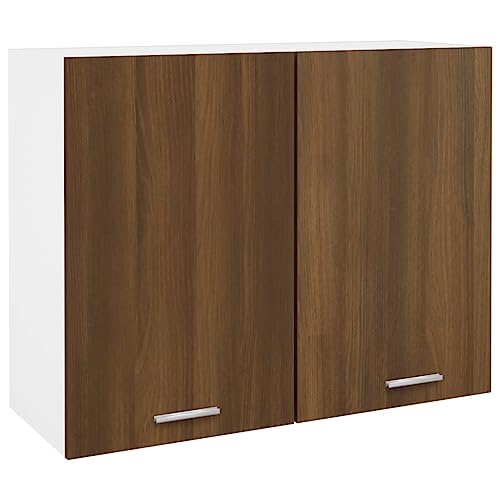 Organisation de la cuisine avec l'armoire murale chêne marron durable