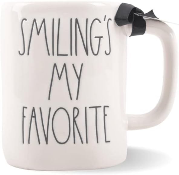 Rae Dunn “BUDDY THE ELF” “SMILING’S MY FAVORITE” Holiday Coffee Mug with “ELF” Icon