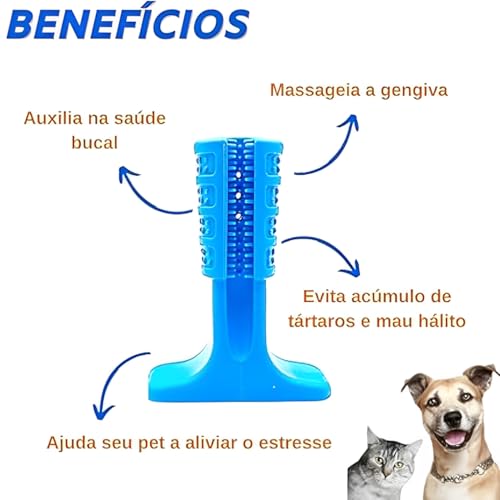 Escova De Dente Para Cachorro 1 Unidade Mordedor Dental Pet Brinquedo Higiene Oral Massageador De Ge