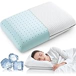 VOYERO Soft Memory Foam Pillow,Gel Pillow for Sleeping,Ventilated and Breathable Cooling Pillow,Oeko-TEX & CertiPUR-US Double Certification,60x36x13cm (1 Pack)