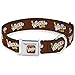 Movies Pet Collar, Dog Collar Metal Seatbelt Buckle, Willy Wonka and The Chocolate Factory Wonka Bar Logo, 9.5 to 13 Inches 1.0 Inch Wide