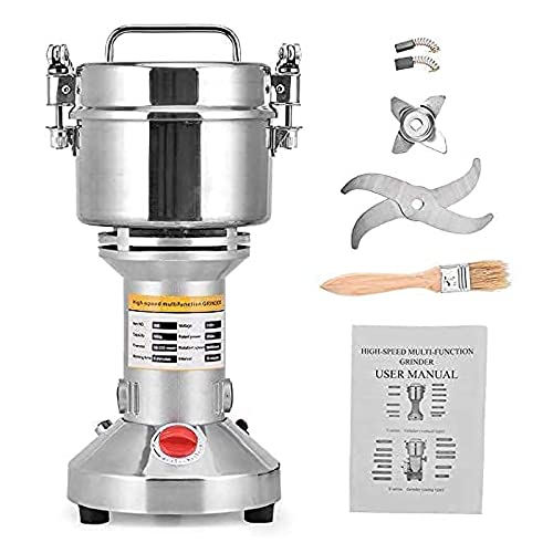 KOSIEJINN Moulin à Céréales 150g Machine de Poudre de Farine Portable 850w Rotatif à Grande Vitesse 28000 tr/min avec Céréales Broyeur à 3 Lames pour Broyer les Épices,les Noix,les Herbes et le Café Cover