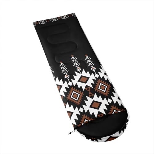 Erosebridal Western Aztec Sleeping Bag Cow Print Camping Sleeping Bag Tribal Rustic Cowhide Pattern Camping Quilt miniatura 3