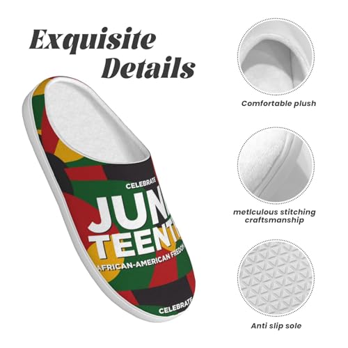 Juneteenth Is My Independence Day Adult Cotton Slippers Home House Indoor Shoes4