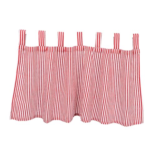 Alipis Cortina Corta Roja para Ventana de Sala y Cocina Tela Decorativa con Diseño Simple y Estilo Moderno Visillo Translucido para Protección y Privacidad Fácil de Colgar y Combinar