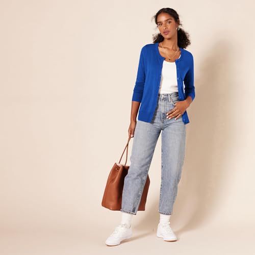 image for Amazon Essentials Women's Lightweight Crewneck Cardigan Sweater (Avail