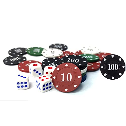 Foto von Kiuiom Poker Chips,Game Chips,Marker Counting Game Chips,Abs Chip,Abwaschbar,Deutlich Graviert,Geeignet Als Chips Für Mahjong,Poker Und Spiele