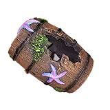 LOLIPPYY 魚に使用の水槽装飾バレル 1個 ミニサイズの壊れにくいヒトデ樽飾り 魚の飼育や水 景の演出に適した繊細なミニ装飾