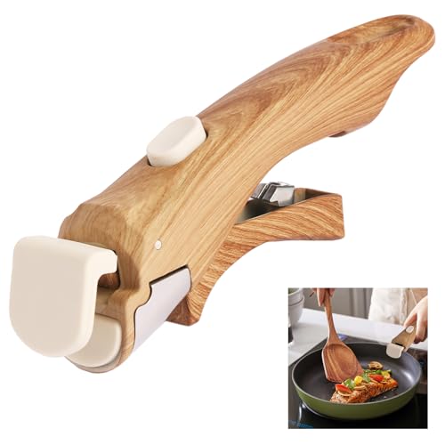 Detachable Handle Replacement Compatible with Carote Pots And Pans Removable Handle for Pans & Frying Pan - Wood Grain Color
