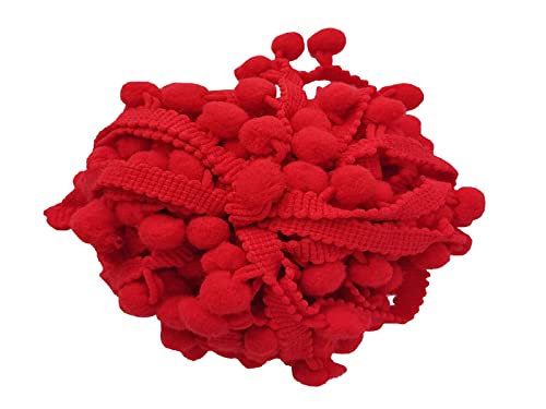 Ball Fringe Trim 8 Yards 12 Mm Pom Pom Trim Fringe For Sewing Accessory Decoration Diy Crafts (12 Mm, 060313 Red) #TOP11