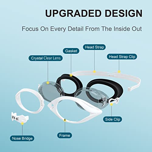 Sable Swim Goggles For Unisex Adult Youth, Clear Vision No Distortion No Leaking Waterproof Anti-Uv Anti-Fog #TOP3