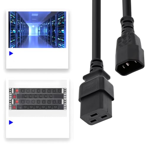 Cable C14 a C19 de cobre puro con 16A para evitar sobrecalentamientos en PDU 6