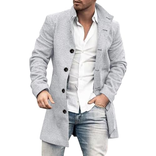 Generico Cappotto da Uomo Invernale in Lana Spessa...