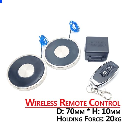 Solénoïde ventouse WL-70/10 électro-aimant DC12V cylindre électrique avec télécommande - 2