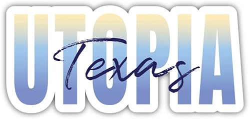 Miniatura 1 de Utopia Texas Souvenir 4-Inch Magnet Script Design 4 InchMagnet