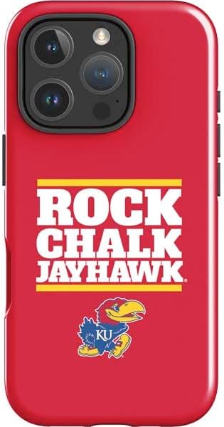 Skinit Impact Phone Case Compatible with iPhone 16 Pro Max - Officially Licensed University of Kansas Jayhawks KU Design