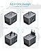 Universal Travel Adapter, VINTAR International Power Adapter with 6A 3 USB C and 2 USB Ports, All in One Travel Essentials Plug Adapter, Worldwide Outlet Converter for Europe UK USA AUS(Type C/G/A/I)