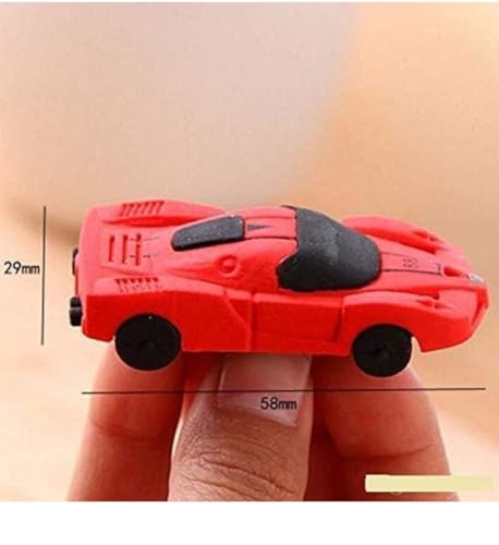 Image of (Pack of 4) Car Shape Eraser for Kids Multi Colour School strasnary Eraser Set(QS1)