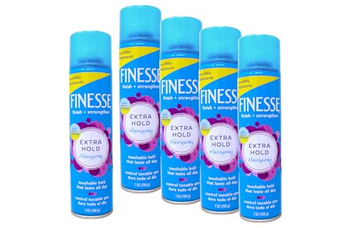 Finesse Finish + Strengthen Extra Hold Hairspray 7 oz (Pack of 5)