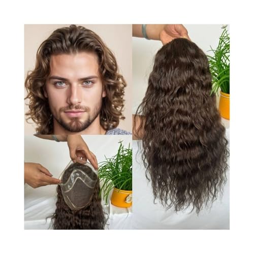 Postiche en cheveux humains pour hommes | Solution calvitie invisible 8x10