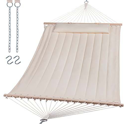 Image of SUNCREAT Double Hammock for 2 Person, 475 lbs Capacity, Beige