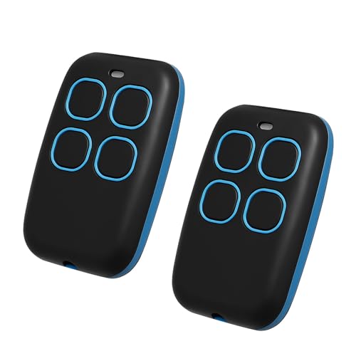 2 pcs Mando a Distancia Universal 4 en 1 para Puertas y garajes – Mando a Distancia Rolling Code Multifrecuencia de 280 a 868 MHz para Puertas, Garajes, Automatismos y Alarmas(Azul)