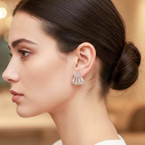 Image of Modern Dangle Earrings for Women | Chic Statement Earrings for Girls | Stylish Lightweight Fashion Jewelry for Casual, Party & Special Occasions
