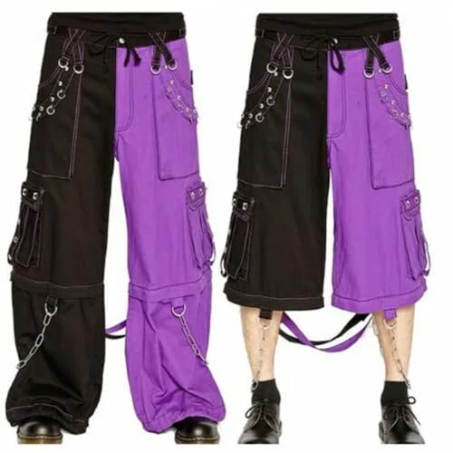 Men's Black Gothic Jeans Apocalyptic Cyber Concert Punk Emo Pants