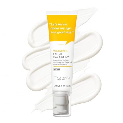 Cosmedica Skincare Vitamin C Facial Moisturizer – 15% Vitamin C Facial Day Cream - 2 ounces – Protects and nourishes skin throughout the day – Vegan, Cruelty Free Skincare