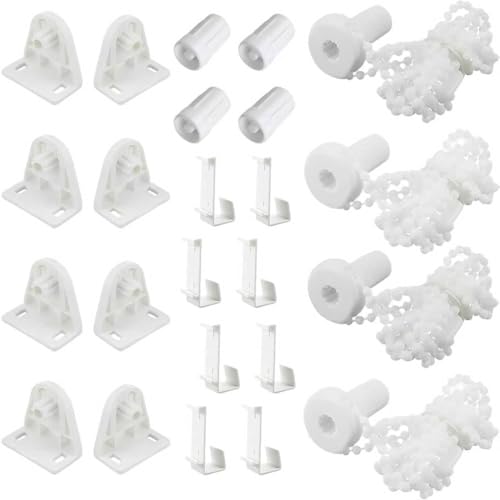 LAINIKE 4 Set Rollo Halterung Fenster 17mm Ohne Bohren Ersatzteile Rollo Klemmfix Halterung Ersatzteile Klemmfix Für Verdunkelungsrollo Fenster Seitenzugrollo Weiß