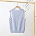 Boys' V-Neck Sweater Vest for Teens Girls 2025 Fall Fashion Knitted Sleeveless V Neck Tops (Light Blue #1, 7-8 Years)