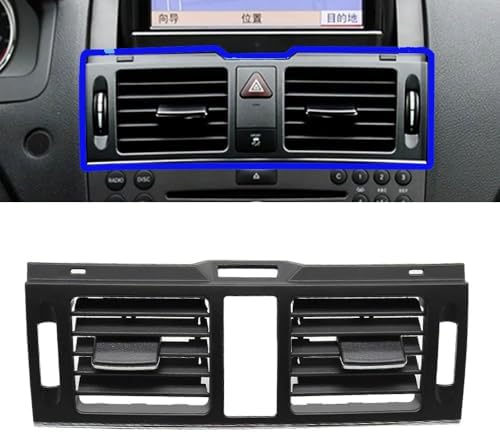 Dashboard AC Vent Grille Outlet Cover Center Air Vent Panel Replacement for Mercedes Benz W204 C Class 180 200 220 230 260 300 350 2007 2008 2009 2010 2011 (Central High-end).
