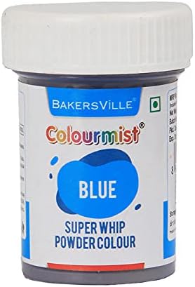 Super Whip Edible Powder Colour, (Blue), 5 GM | Powder Colour For Cream/Icing/Fondant/Frosting/Dessert/Baking |