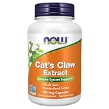 NOW Supplements, Cat's Claw Extract, 10:1 Concentrate, (1.5% Standardized Extract), 120 Veg Capsules
