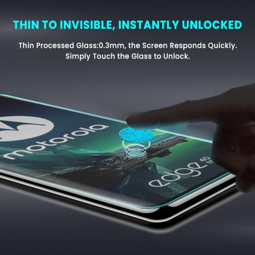 Image of ArmourPro 2 Pack Matte UV Tempered Glass for Motorola Edge 40 Neo and Motorola Edge 40 5G, Premium Curved Screen Protector with Anti-Glare Finish, Edge-to-Edge Coverage, Fingerprint Friendly and Case Friendly