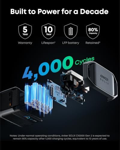 Anker SOLIX C1000 Gen 2 Portable Power Station, 1,024Wh, 2,000W, Camping - 4