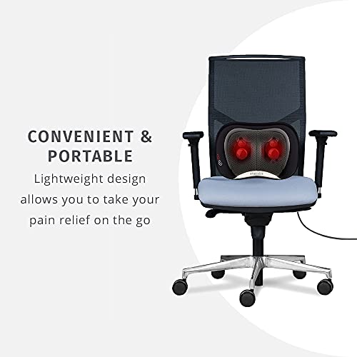 Homedics 3D Shiatsu Full-Body Massager With Therapeutic Vibration, Soothing Heat With Deep-Kneading Massage Helps Release Tension In Neck, Back, Shoulders, Lightweight For Home, Office, Travel #TOP3