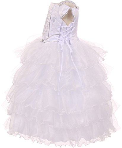 BluNight Collection Off Shoulder Sleeves Virgin Mary Embroidered Little Girl Baptism Dresses4