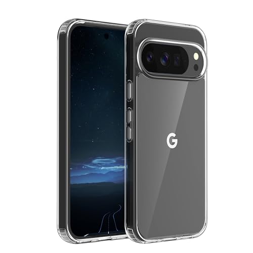Image of ONES for Google Pixel 10 Pro / 10 Slim Case Clear, PC + TPU Hybrid, Military-Grade Drop Gurad, Anti-Yellowing, Anti-Slip, Shockproof Silicone Hard Cover, Scratch Resistant, Transparent Case
