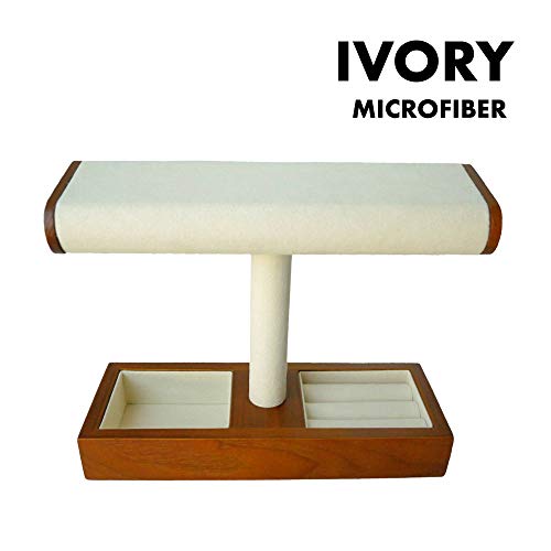 Rhoji Watch Stand with Jewelry Organizer – Solid Ashwood Watch Organizer – Versatile Jewelry Holder for Watches, Bracelets, Rings, Necklaces – Elegant and Classy Countertop Organizer