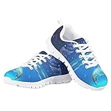 HELLHERO Girls Running Shoes Size 13 Dolphin Sneakers Boys' Racquet Sport Shoes for Little Kids Walking Tennis Shoes Breathable Sport Shoes Fitness Cross-Training Trainers