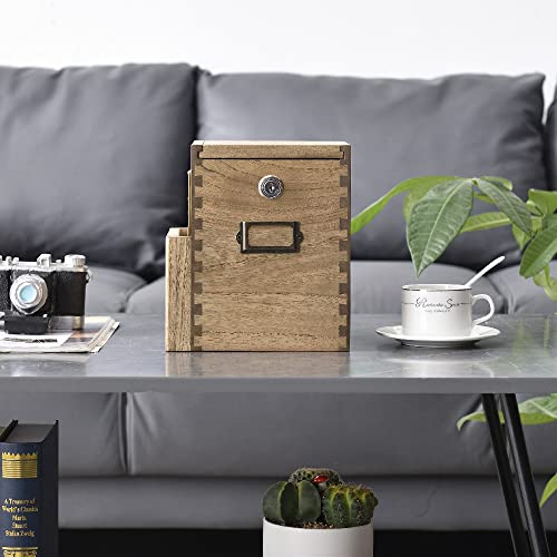 Kirigen Wooden Suggestion Box - Donation And Ballot Box Wall Mounted Comment Collection Box With Lock And 2 Keys For School, Office, Hospital Dark Brown #TOP1