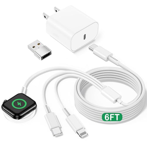 iWatch & iPhone 3-in-1 Charging Cable with 20W USB-C Block