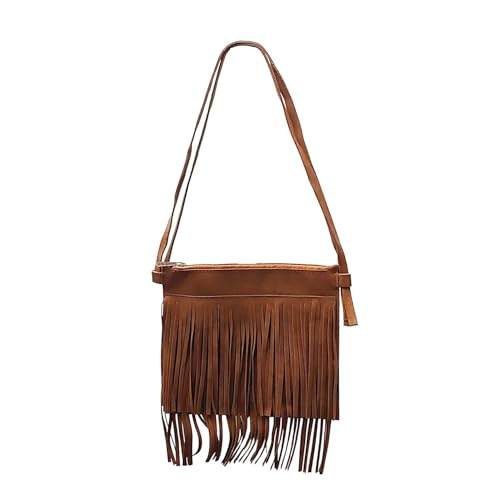 Bolsa Transversal Camurça com Franja Alça Removível - Moda Vintage County Cowgirl