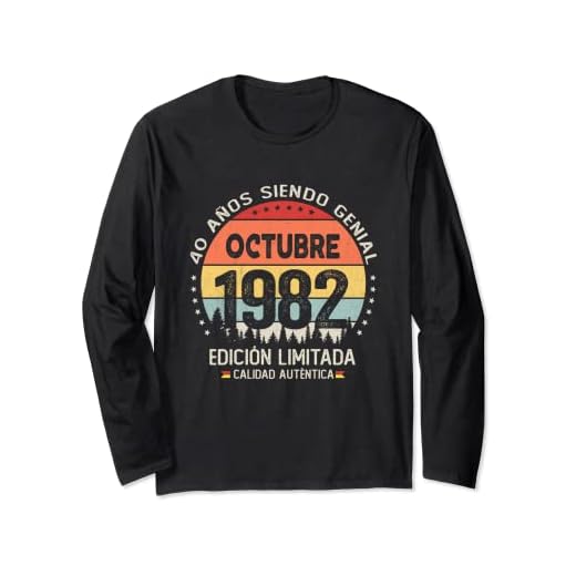 40 años Cumpleaños Las Leyendas nacen en Octubre de 1982 Manga Larga