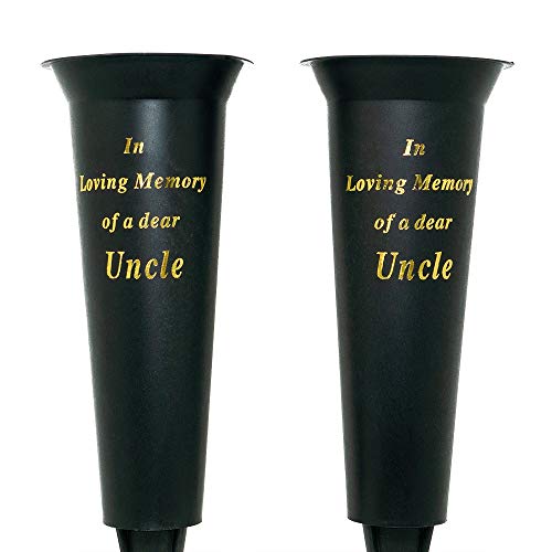 Angraves Lot de 2 vases funéraires en Forme d'oncle Inscription in Loving Memory