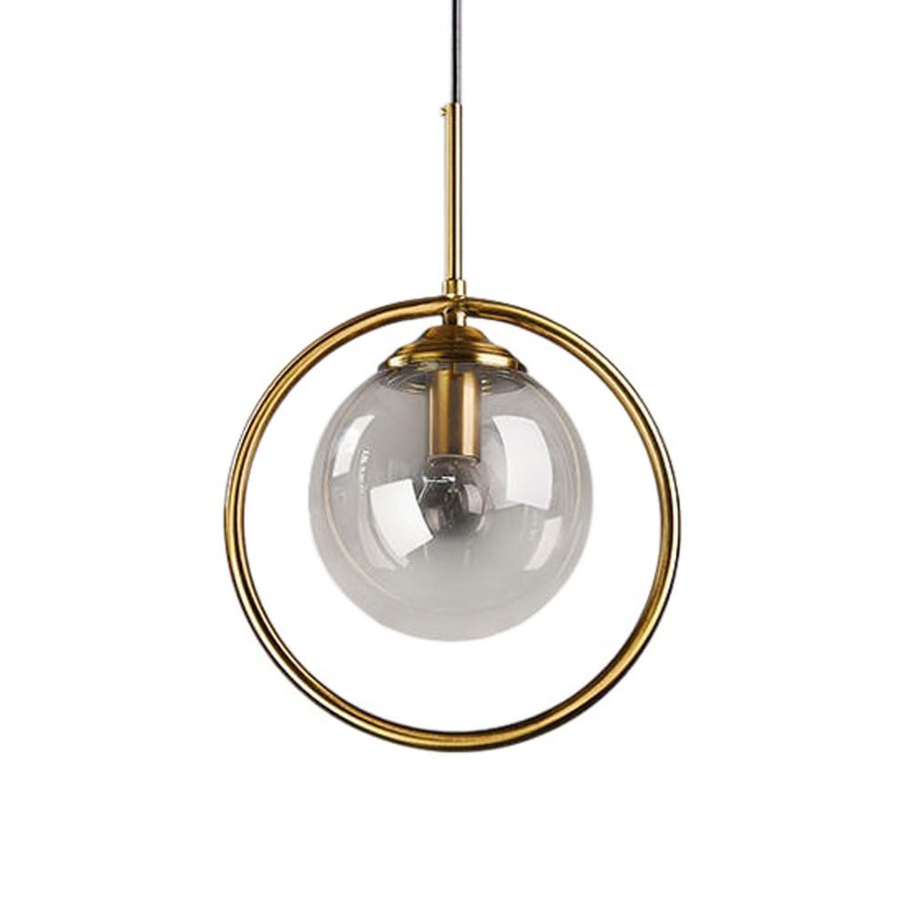 Abat-Jour Suspendu en Verre Luminaire Décoratif E14 pour Salon