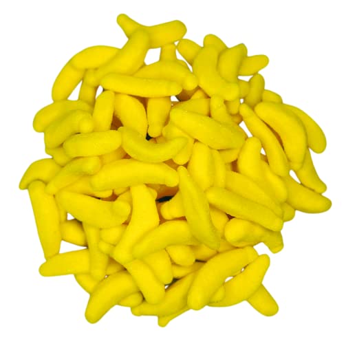 Gummi Sugared Bananas | By Blue Clover Foods | Yellow Gummy Jelly Banana Flavored Candy | 1 Pound Resealable Stand-Up Bag | 16Oz #TOP18